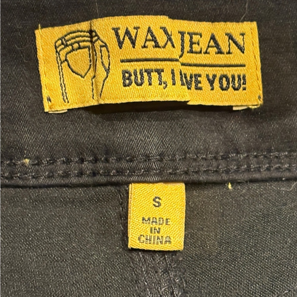 NEW Wax Jean Butt I Love You Hi-Rise Push Up Jeans Shorts Black Small - Picture 5 of 7
